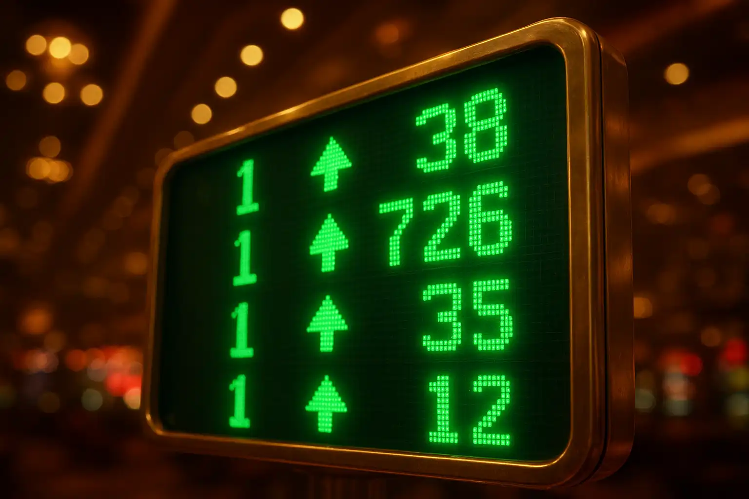 Rising multiplier ticker on BetMica's crash game display board