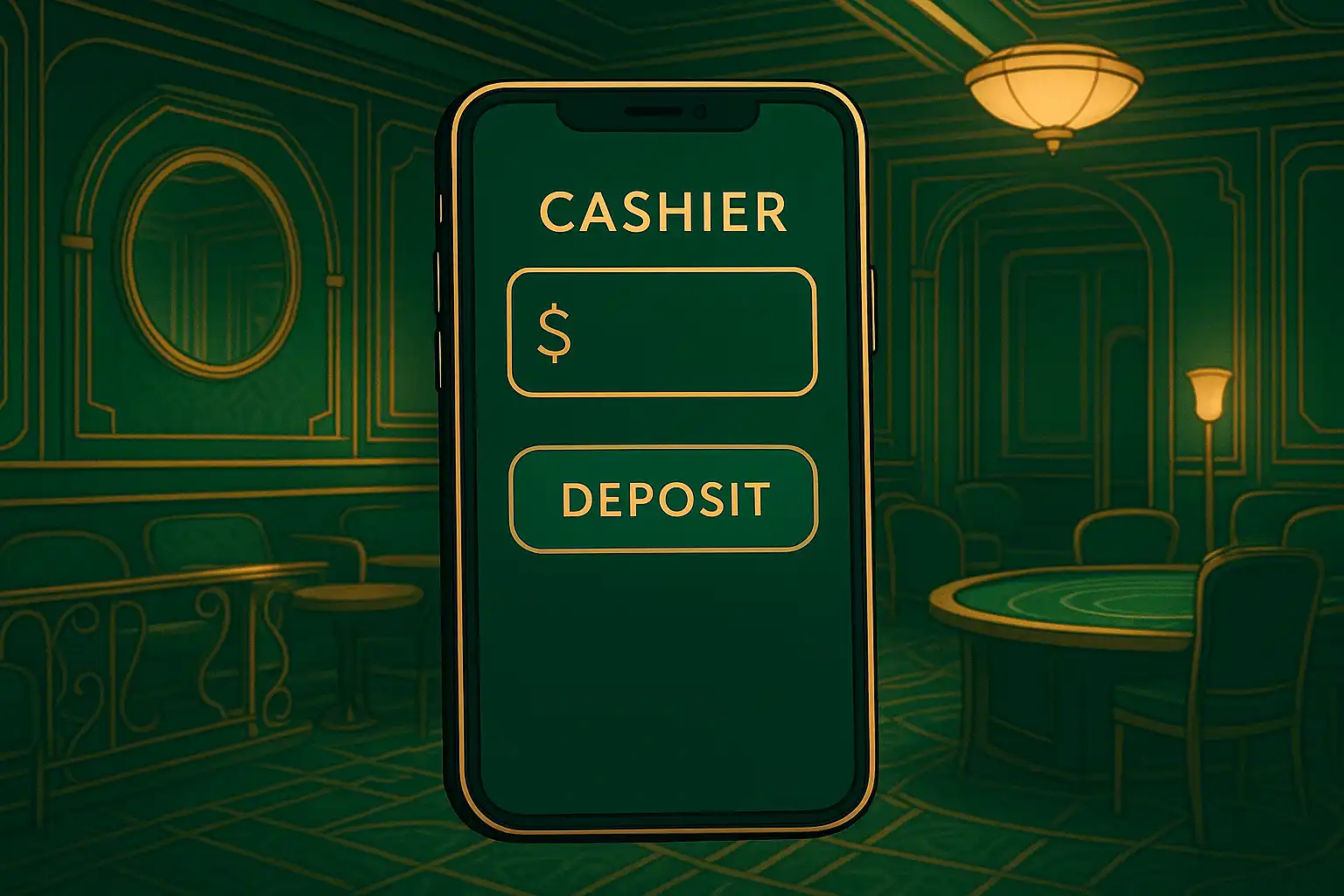 Cashier screen showing a deposit being made at BetMica